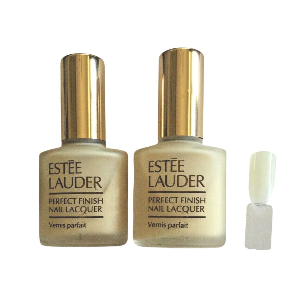 2x ESTEE LAUDER Perfect Finish Nail Polish SHEER NUDE ~ Vintage Hard to FInd